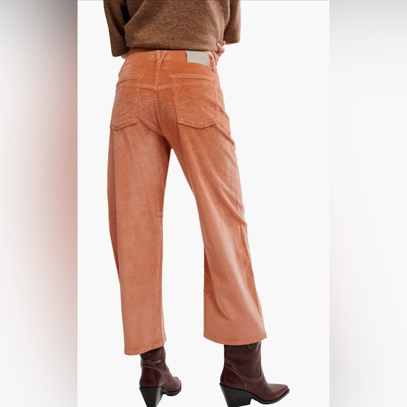 Deep Trance Corduroy Wide Leg Ankle Pants NWOT peach peony - Picture 3 of 4